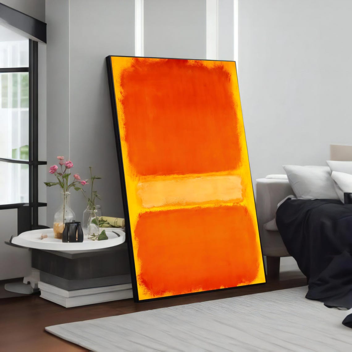 Rothko Style Fiery Orange Color Field Abstract Minimalist Poster - Image 3