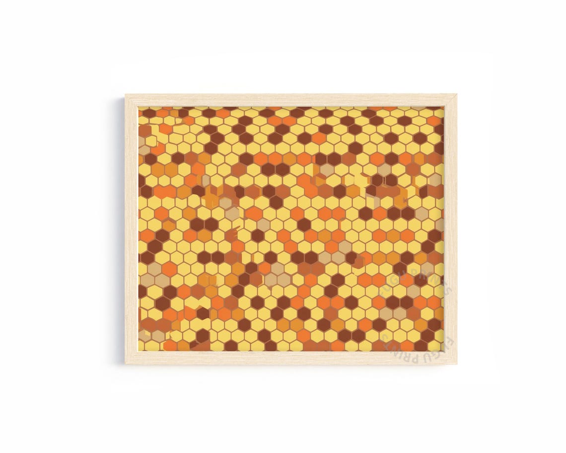 Honeycomb Print, Geometric Wall Art