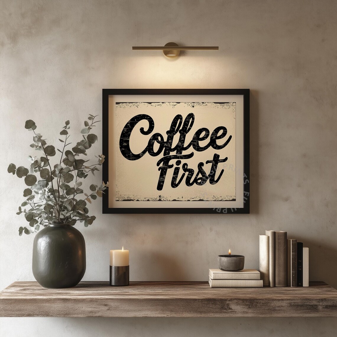 Coffee First Vintage Kitchen Farmhouse Decor - Image 4