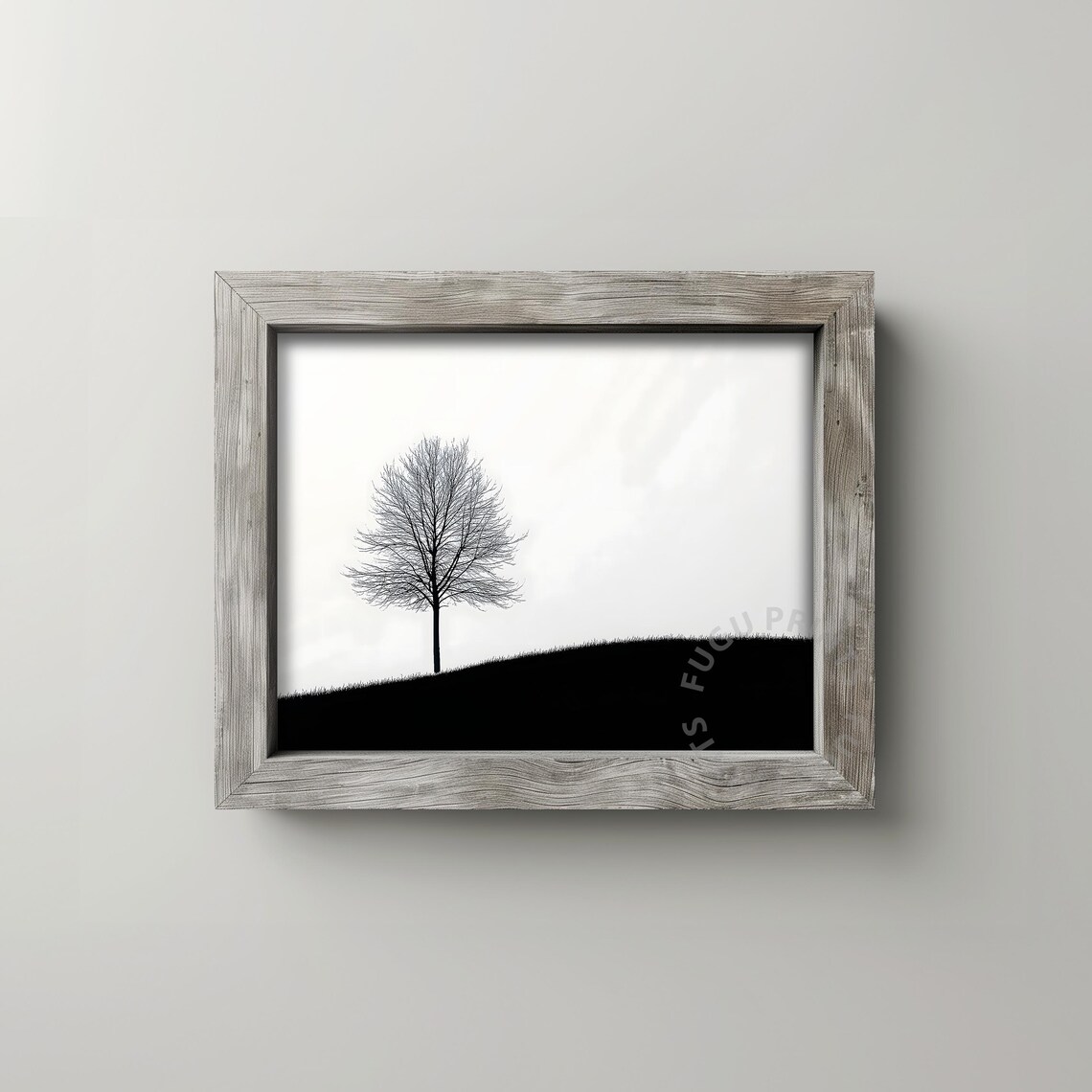 Minimalist Tree Print, Black And White Landscape - Image 2