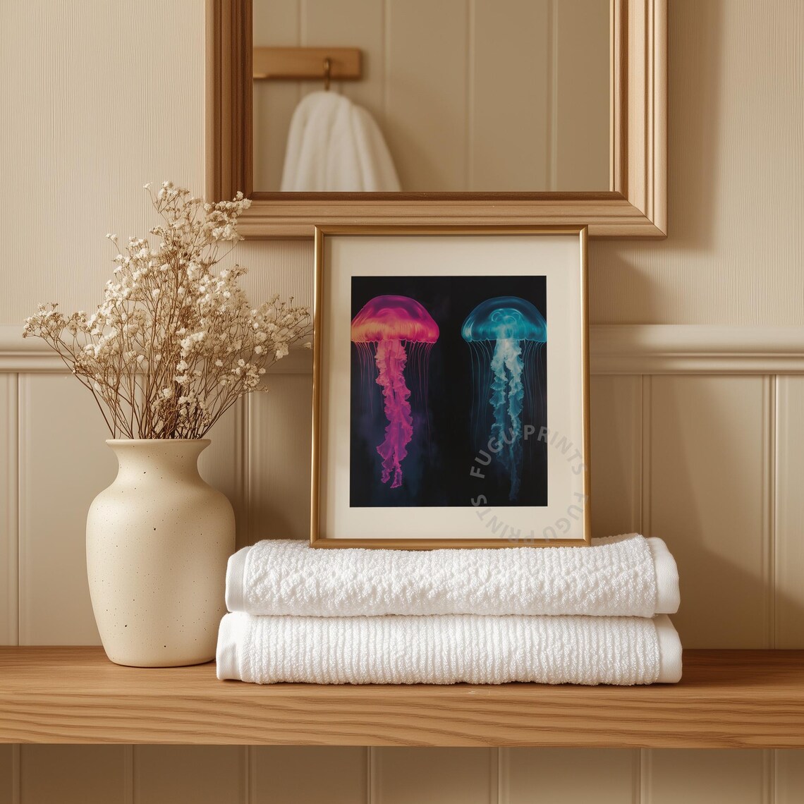 Jellyfish Art Print, Bioluminescent Decor - Image 3