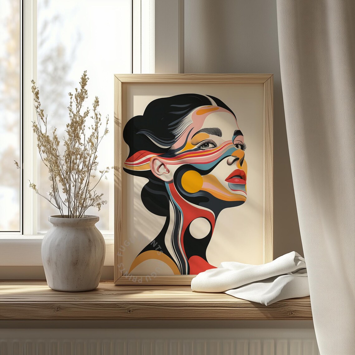 Abstract Woman Portrait, Graphic Face Illustration - Image 4