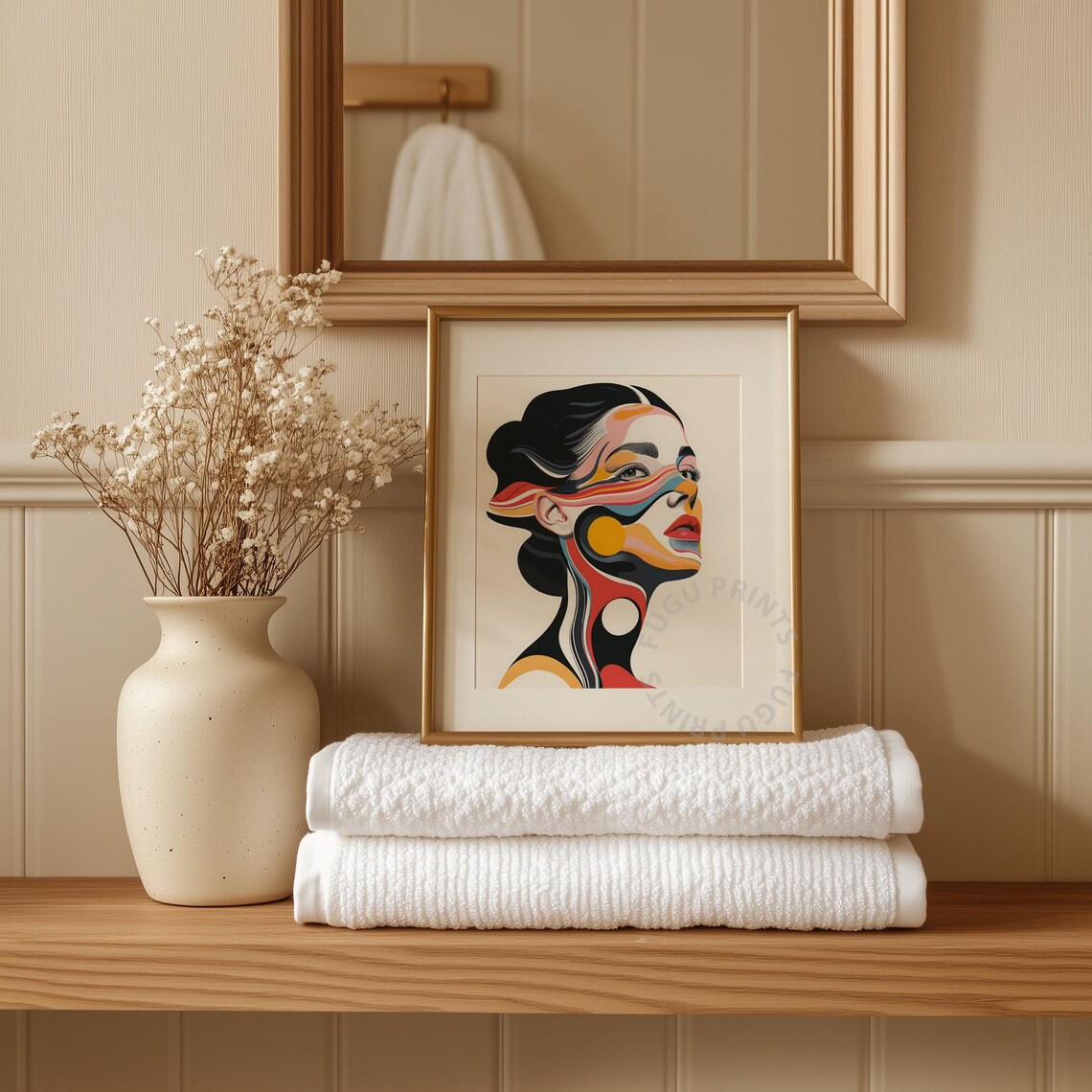 Abstract Woman Portrait, Graphic Face Illustration - Image 3