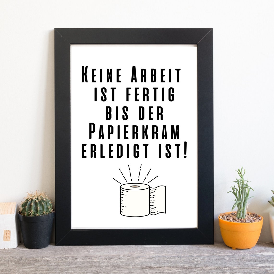 Din A4 Art Print Without Frame Funny Saying Paper Stuff Wc Toilet Toilet Bathroom Bathroom Guest Toilet Toilet Paper Picture Poster Print - Image 3