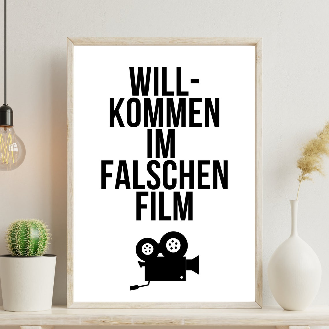Welcome To The Wrong Film Funny Typography Movie Quote Wall Poster