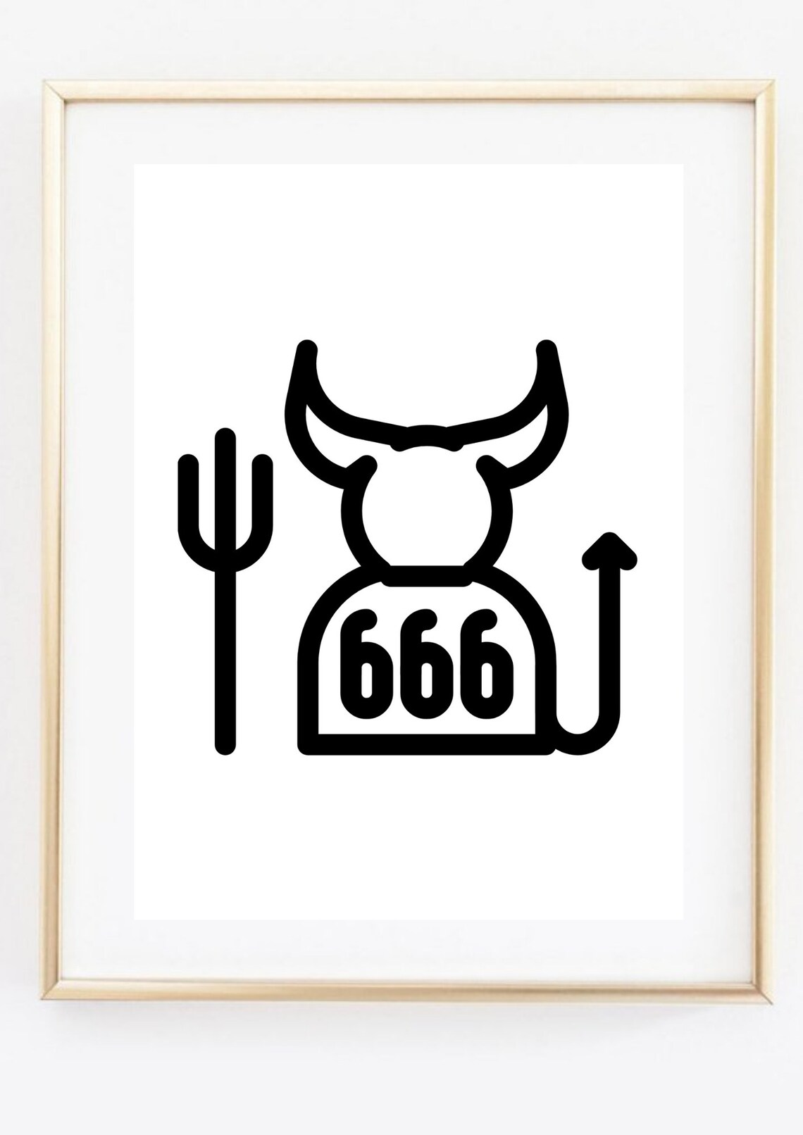Lucifer Devil Satan Seal 666, Gothic Graphic Poster - Image 2