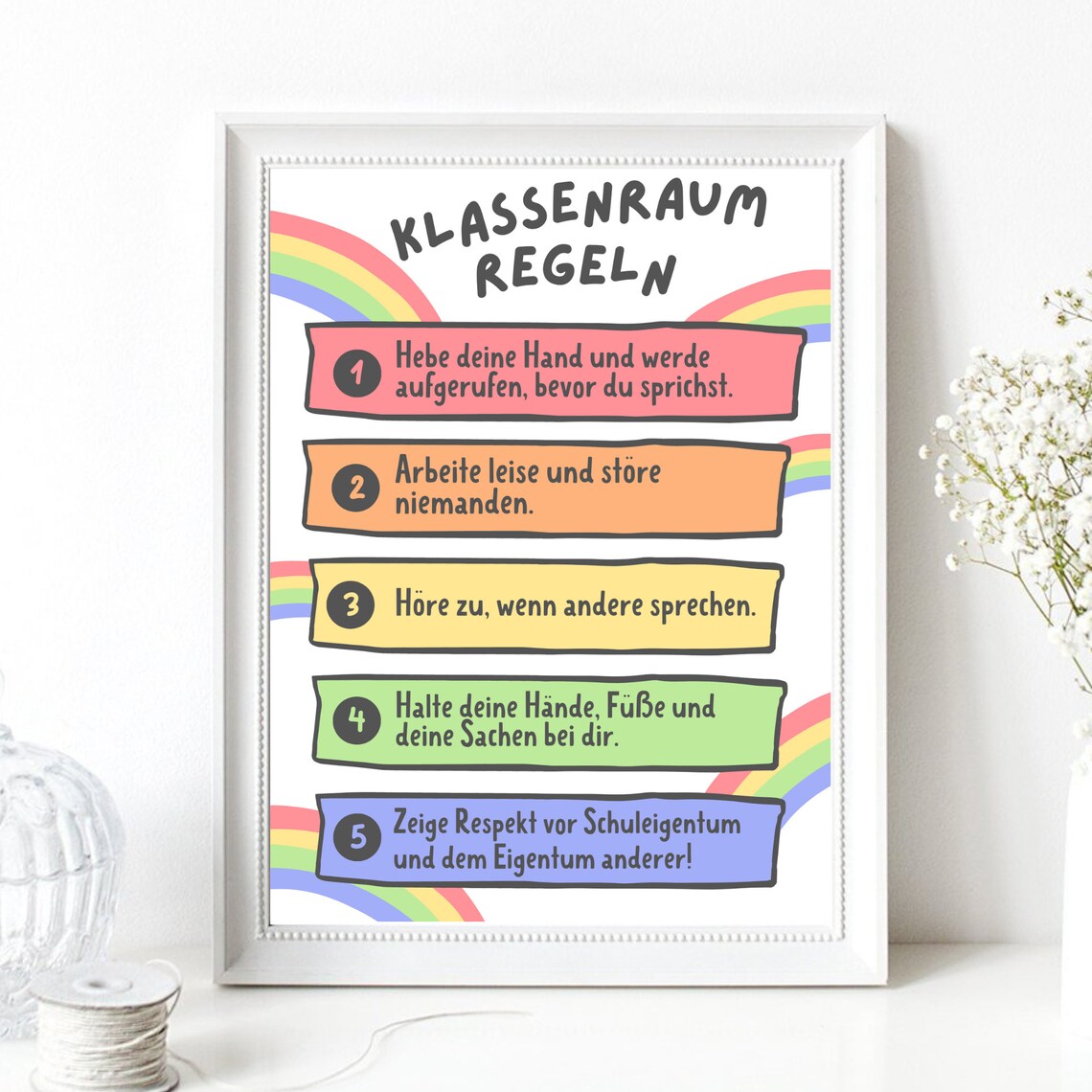 Classroom Rules, Elementary School Motivation Poster - Image 2