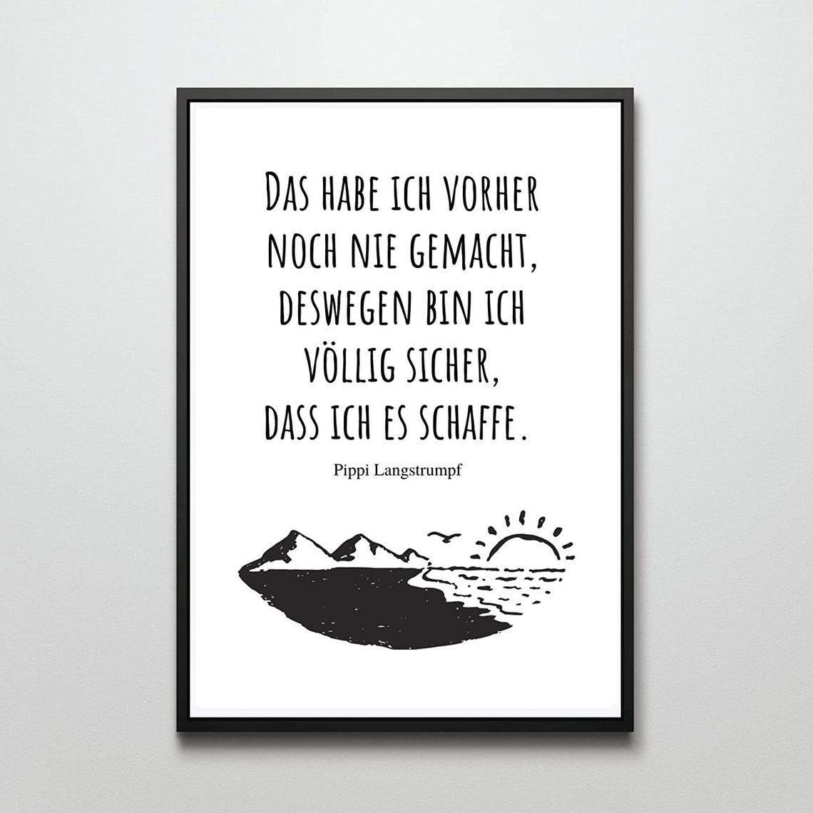 Din A4 Art Print Without Frame Saying Im Sure I Can Do It Motivation Courage Success Image Poster Gift Print - Image 3