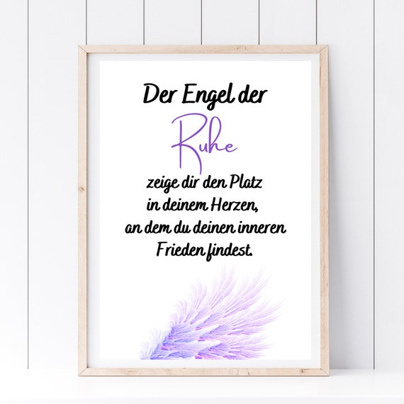 Din A4 Art Print Without Frame The Angel Of Rest Guardian Angel Blessing Peace Harmony Gift Poster Print Image