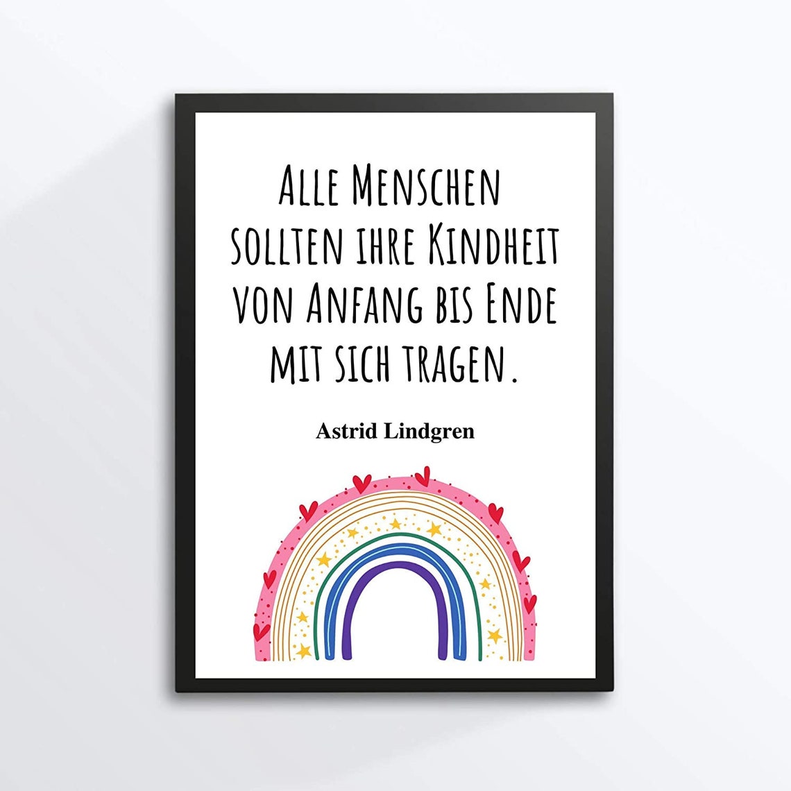 Din A4 Art Print Without Frame Saying Carrying Childhood In You Motivation Courage Image Poster Gift Print - Image 2