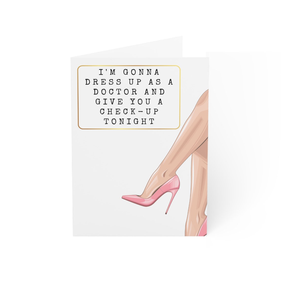 Funny Halloween Anniversary Card Naughty Doctor Stiletto Heels Poster