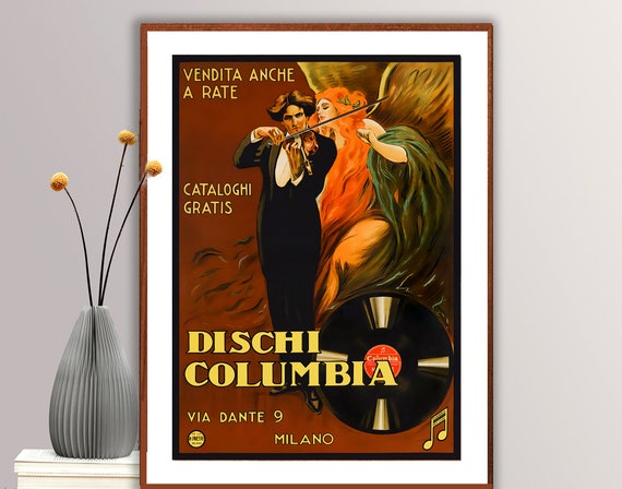 Vendita Anche A Rate Dischi Columbia Vintage Entertainment Poster Poster Paper Or Print Gift Idea