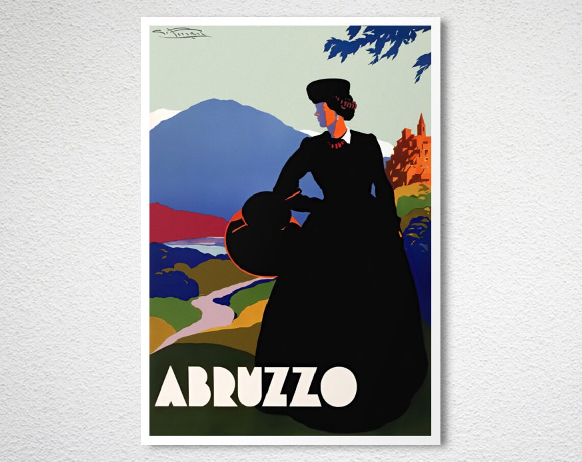 Abruzzo Italy Vintage Travel Poster Print - Image 2