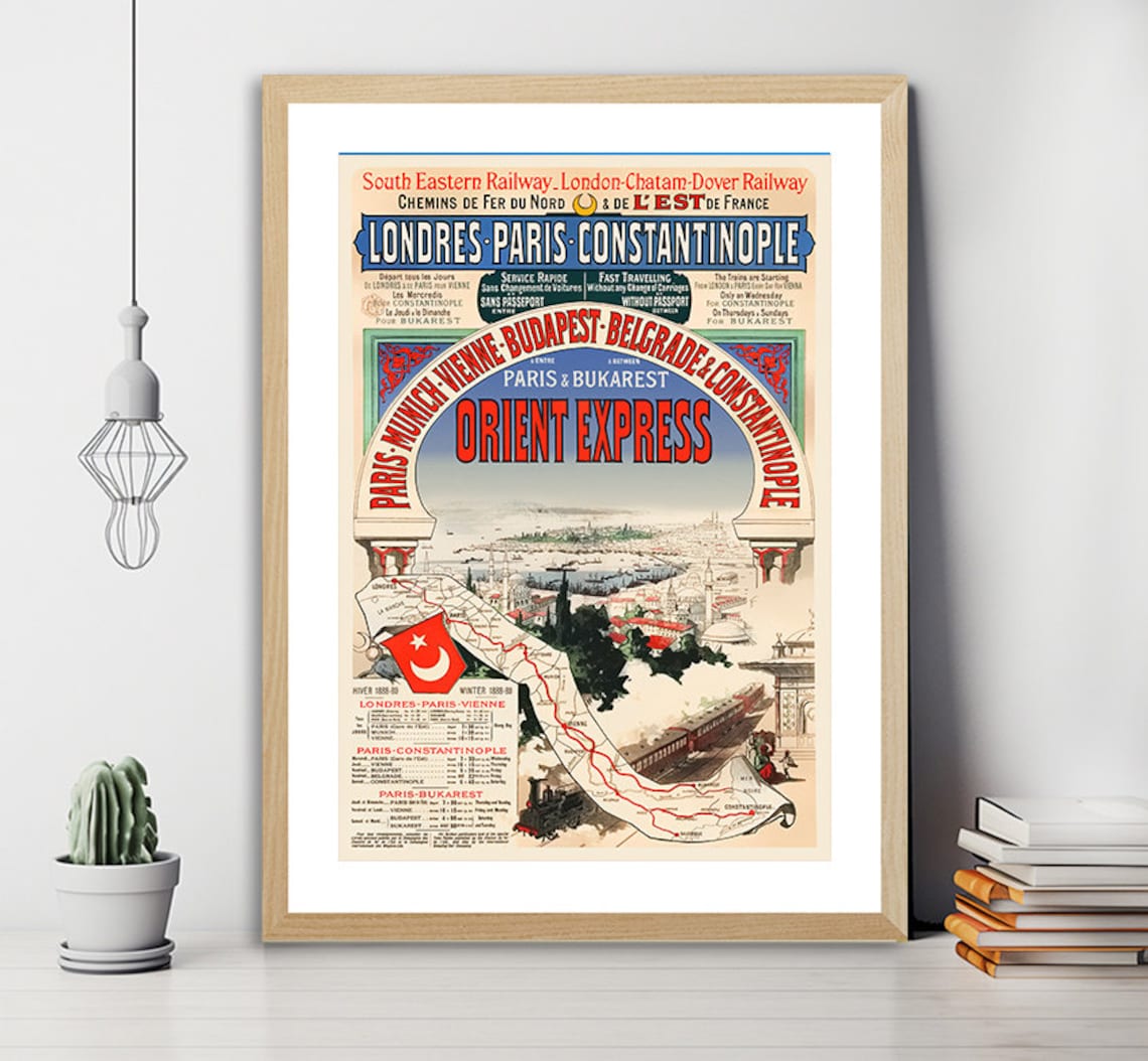 Orient Express Londres Paris Constantinople Travel Poster - Image 2