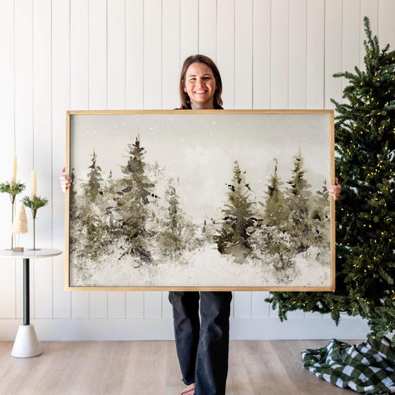 Vintage Christmas Tree Poster, Christmas Decor