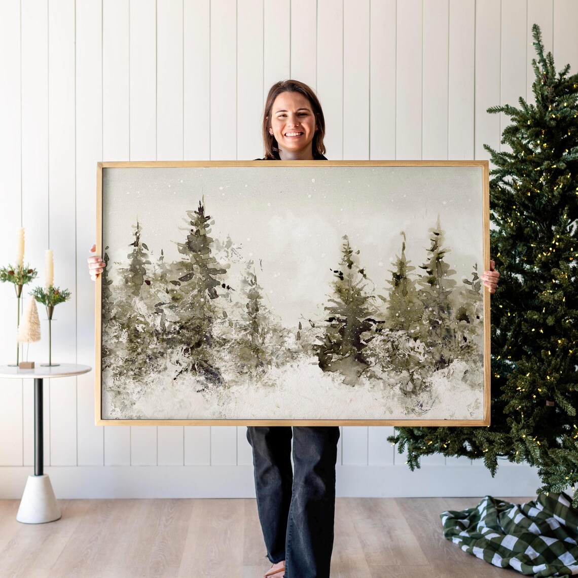 Vintage Christmas Tree Poster, Christmas Decor