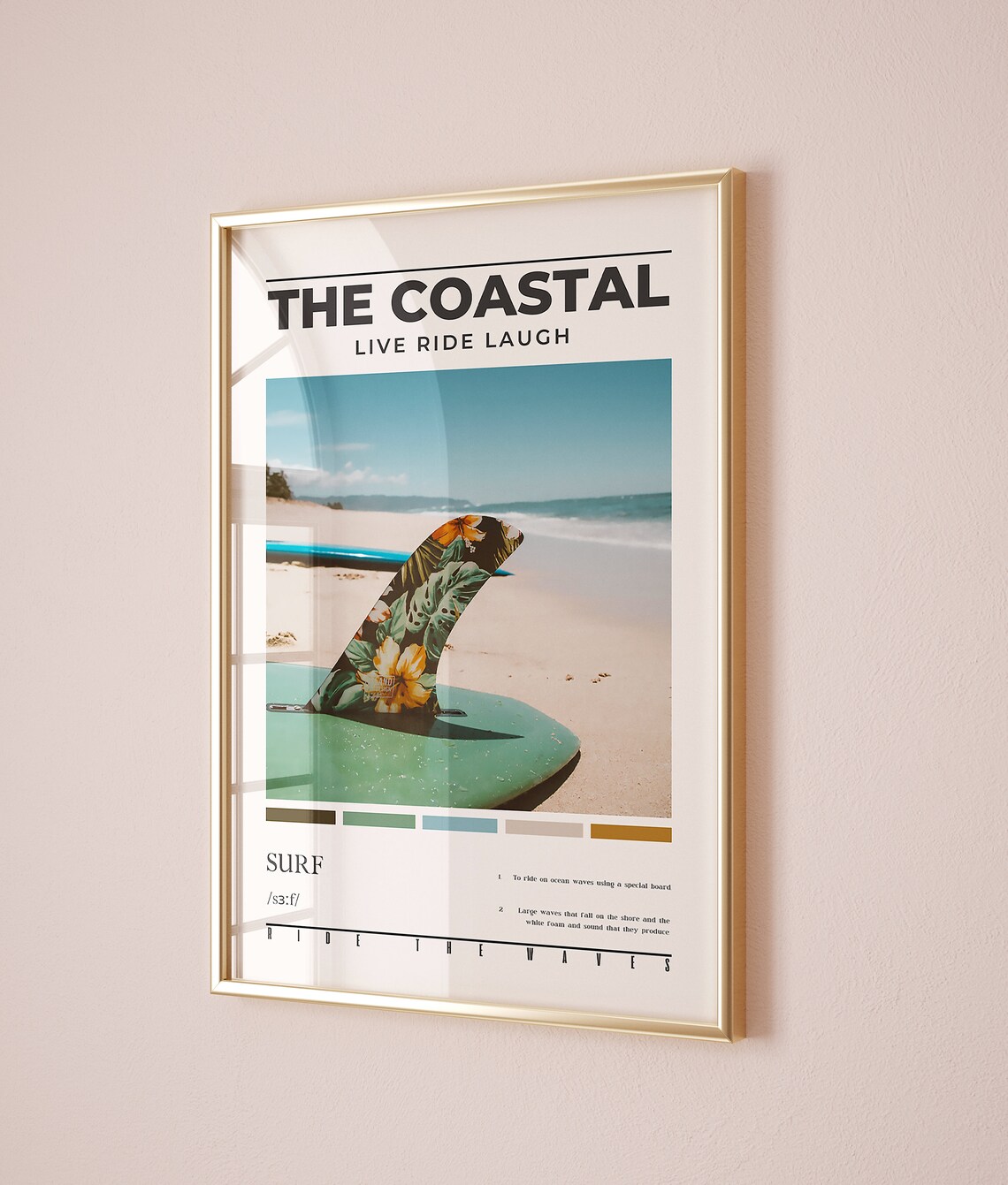 Surf Board Coastal Surf Up Poster, Ocean Decor - Image 2