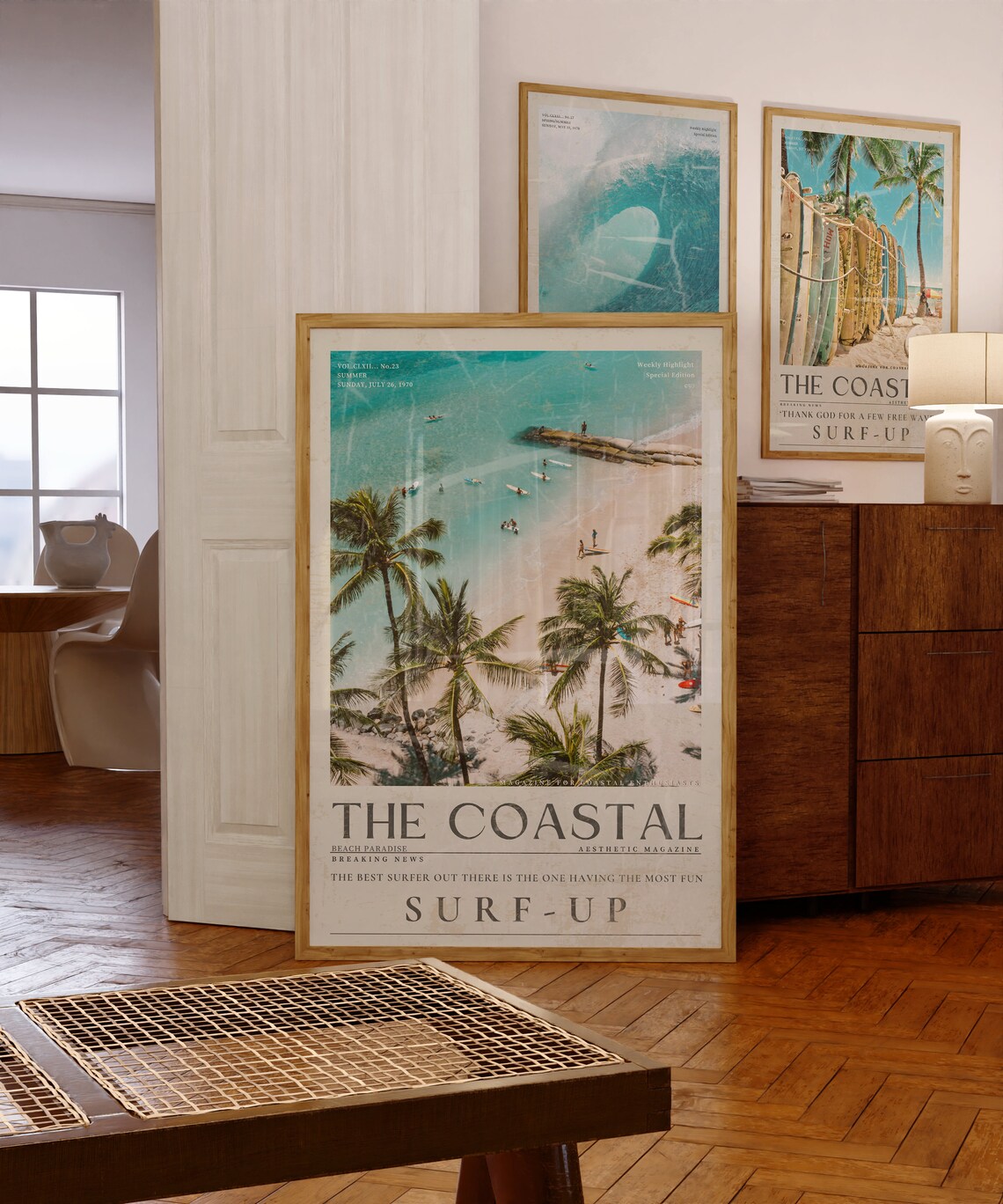 The Coastal Palm Beach Aerial Turquoise Surf Beach Paradise Poster - Image 2