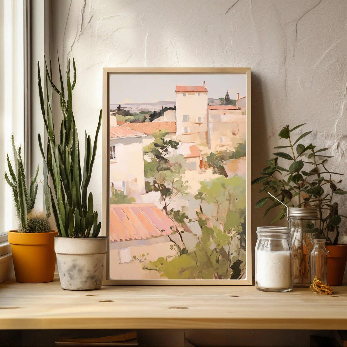 France Art Print French Village Painting South Of Landscape Provence Travel Poster Giclee - Image 4