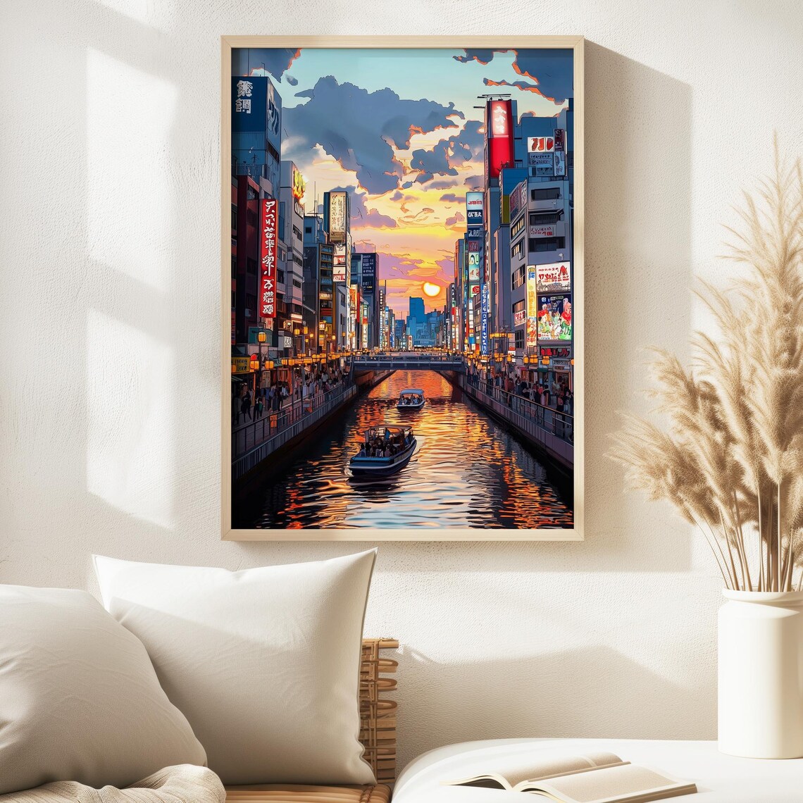 Osaka Japan Anime Style Travel Poster, Dotonbori - Image 2