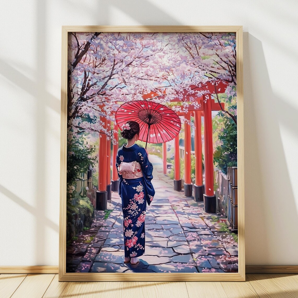 Japanese Wall Art Kyoto Travel Poster Kyoto Shrine Japan Print Japanese Decor Kimono Art Poster Print Wall Art