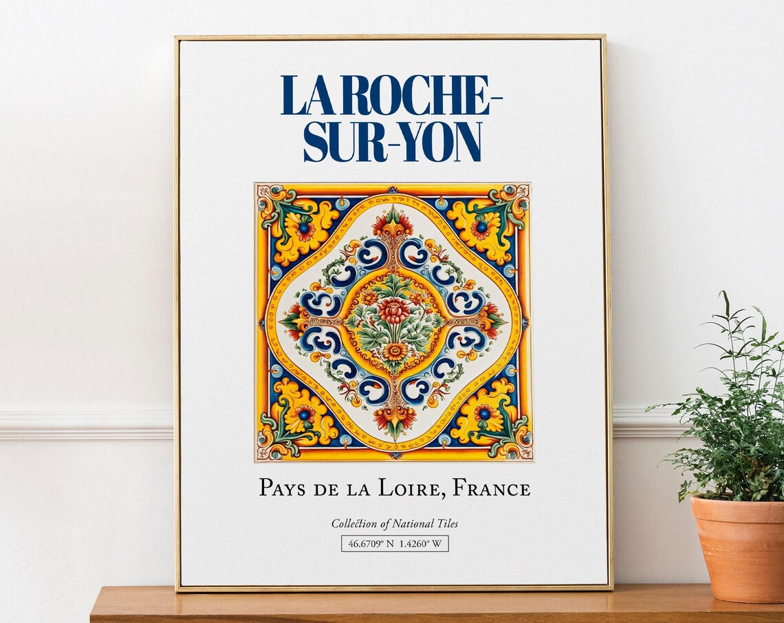 La Rochesuryon Pays De Loire France Travel Poster