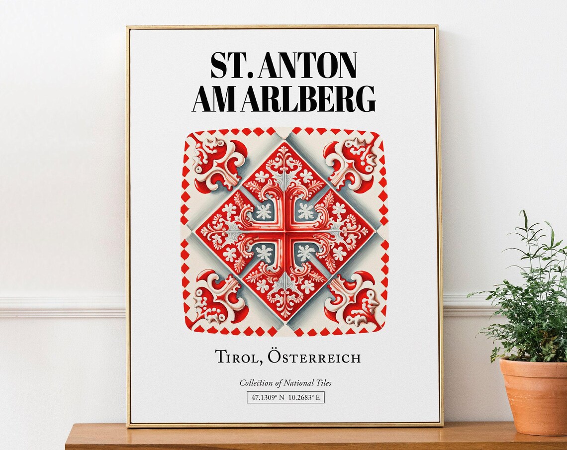 St Anton Am Arlberg Tirol Austria Travel Poster