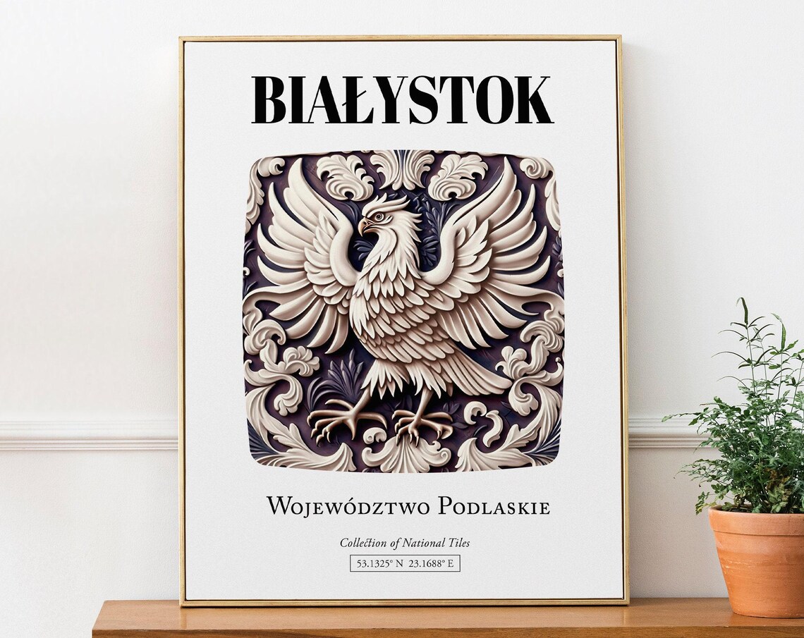 Biaystok Wojewdztwo Podlaskie Tile Pattern Poster