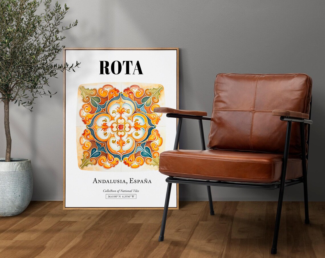 Rota Andalusia Spain Distinctive Tile Pattern Art Print
