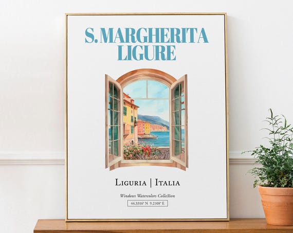 Santa Margherita Ligure Liguria Travel Poster