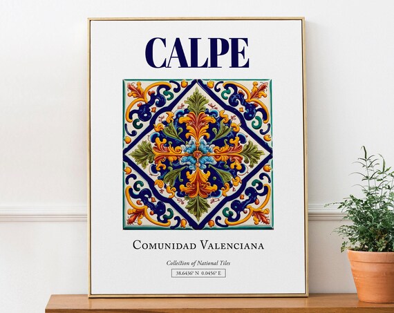 Calpe Comunidad Valenciana Spain Minimalist Travel Poster