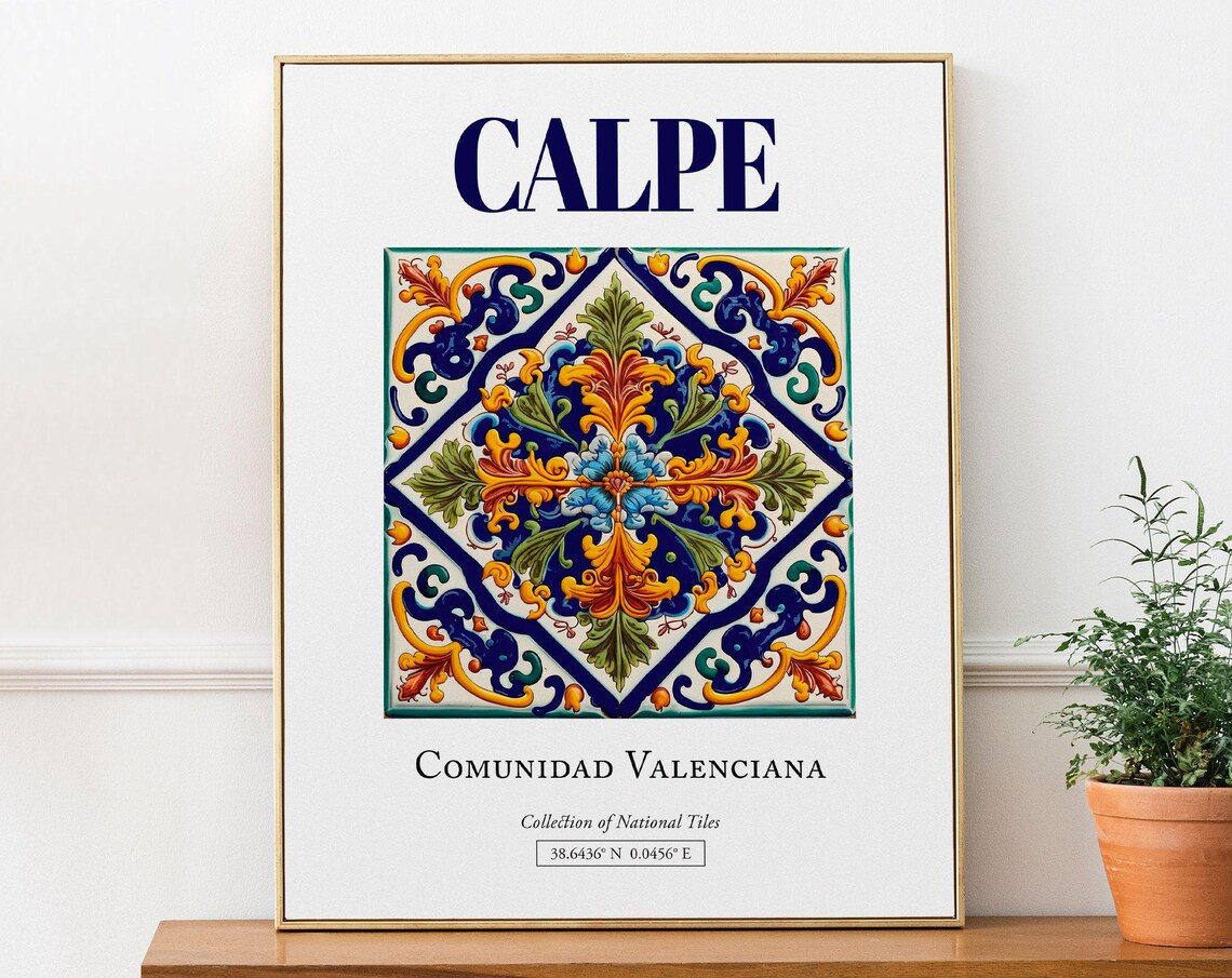 Calpe Comunidad Valenciana Spain Minimalist Travel Poster