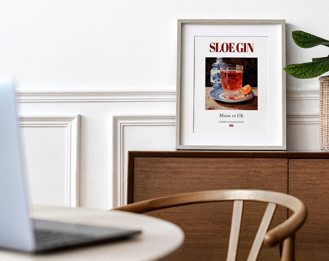 Sloe Gin on Maiolica Tile, Traditional Drink Poster - Image 4