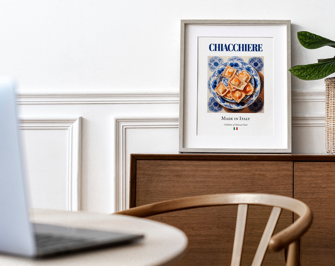 Chiacchiere on Maiolica Tile, Italian Food Art Print - Image 4