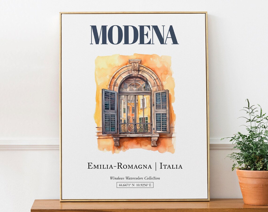 Modena Emilia-Romagna Italia Travel Poster