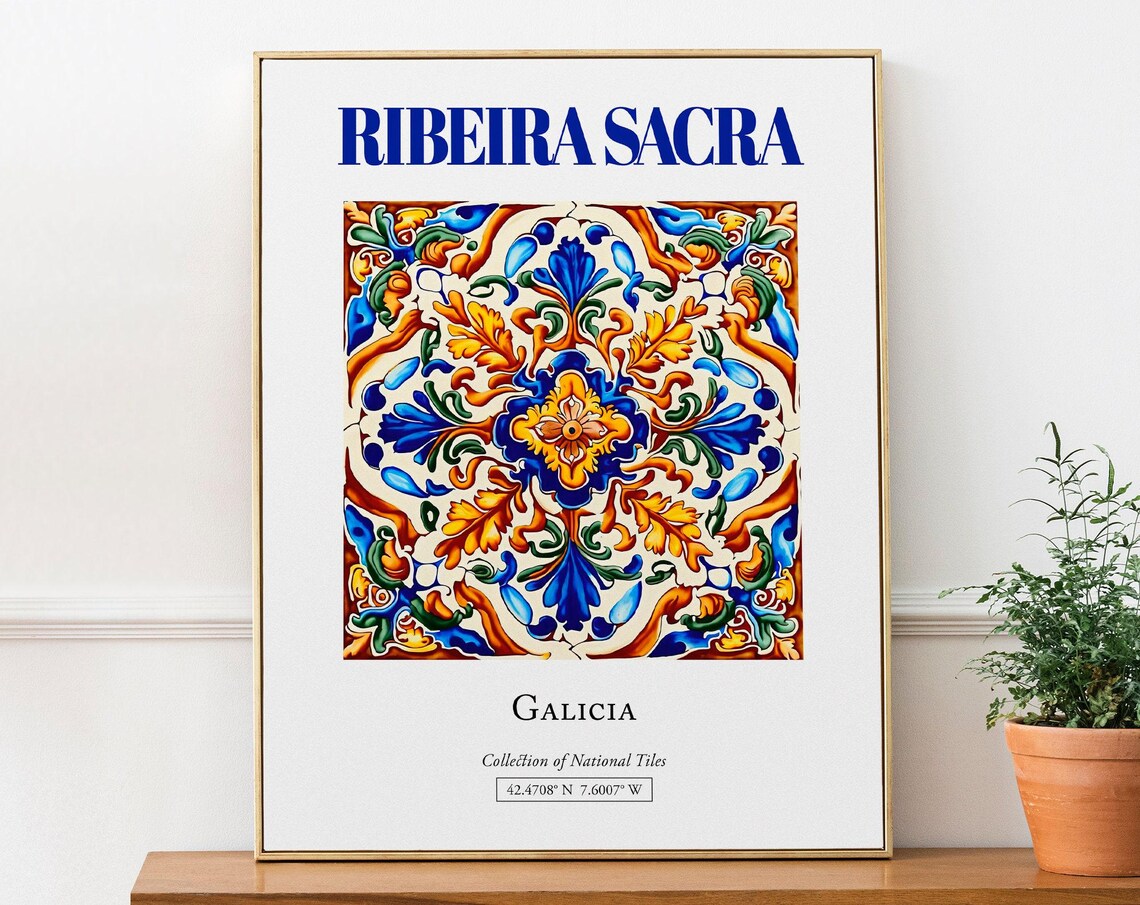 Ribeira Sacra Galicia Spain Minimalist Travel Poster