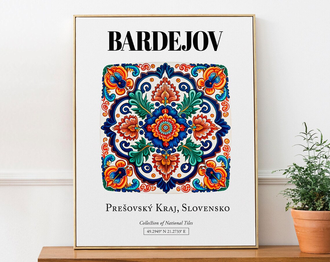 Bardejov Preovsk Kraj Slovensko Traditional Tile Pattern Art Print