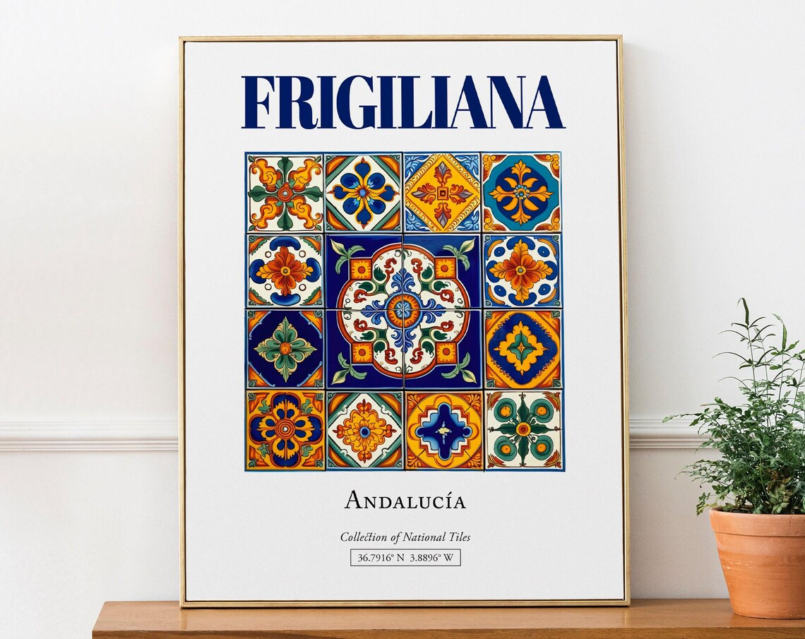 Frigiliana Andaluca Spain Folk Traditional Tile Poster