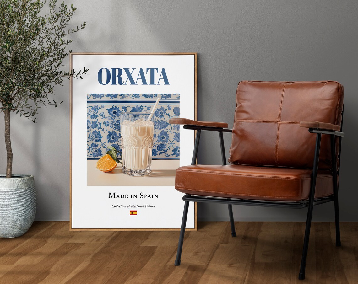 Orxata on Maiolica Tile, Traditional Spanish Poster - Image 4