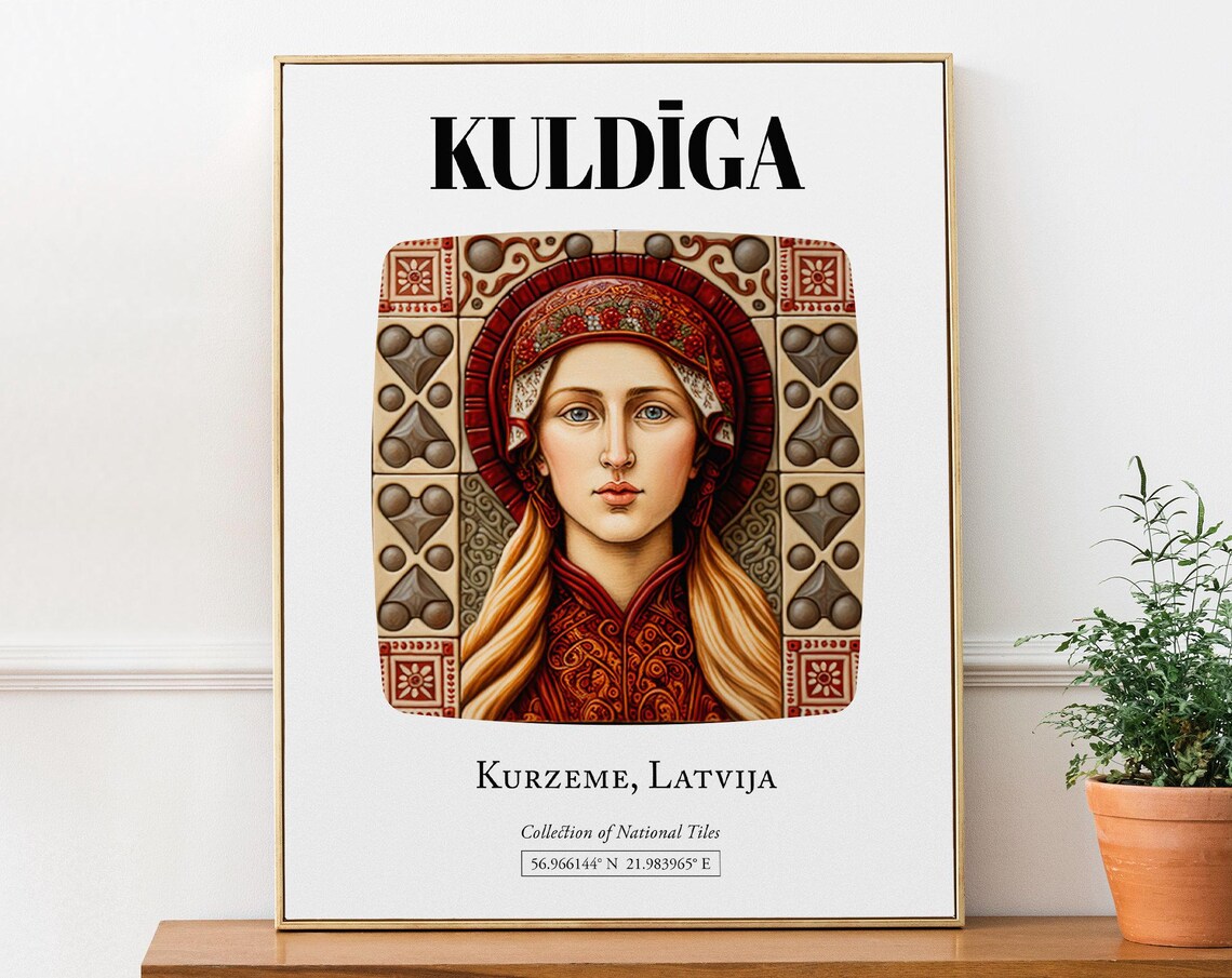 Kuldga Kurzeme Latvia Traditional Tile Pattern Art Print