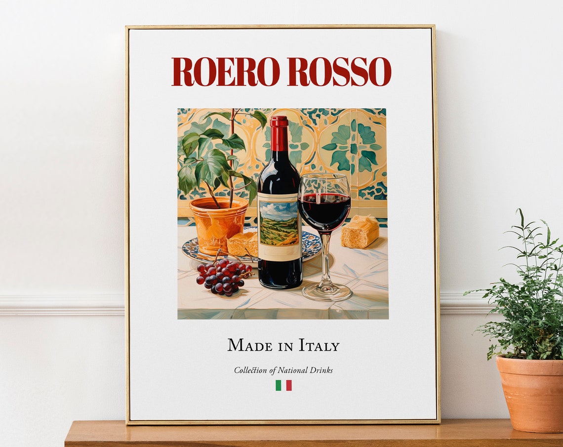 Roero Rosso On Maiolica Tile, Kitchen Bar Art Print