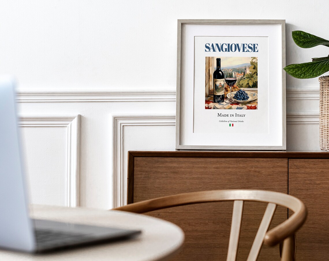 Sangiovese On Maiolica Tile, Kitchen And Bar Poster - Image 3