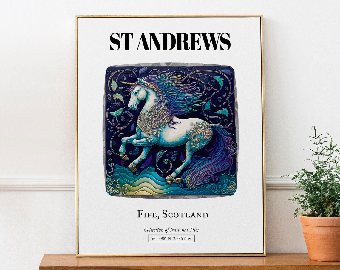 St Andrews Fife Scotland Traditional Tile Pattern Art Print