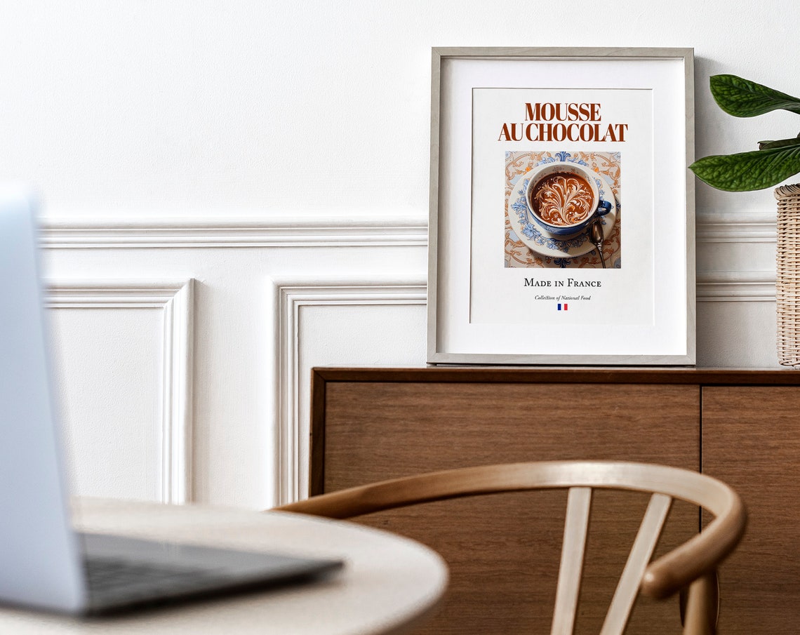 Mousse Au Chocolat on Maiolica Tile Plate, Food Poster - Image 4