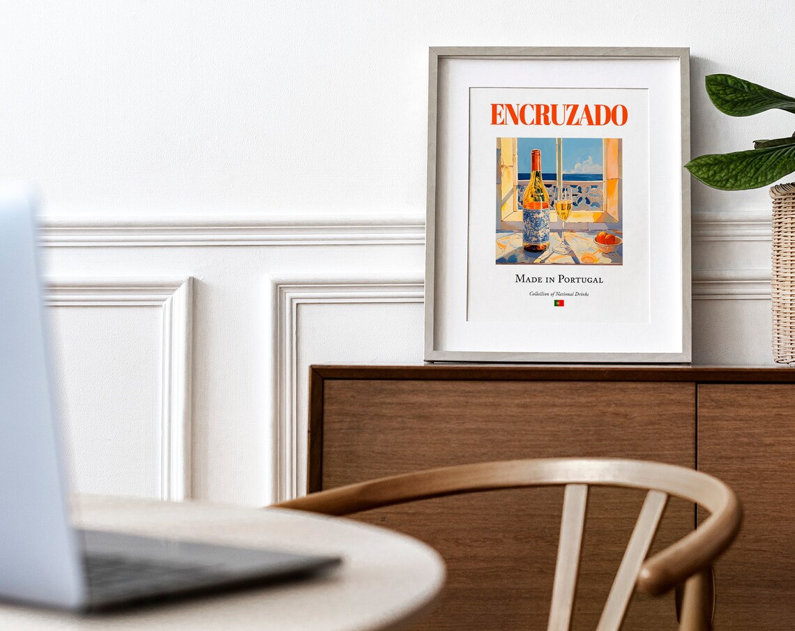 Encruzado on Azulejo Tile, Portugal Beverage Poster - Image 4