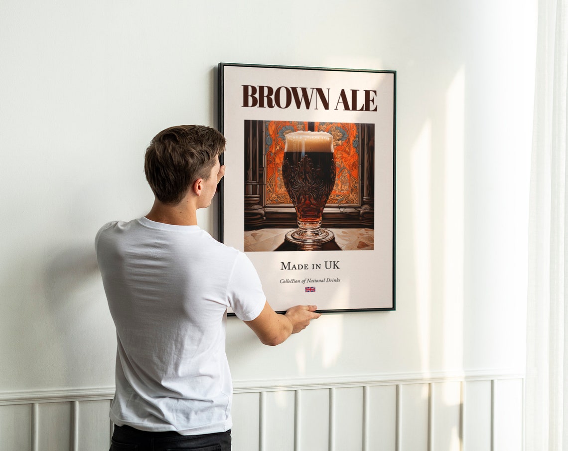 Brown Ale on Maiolica Tile, Traditional English Poster - Image 3