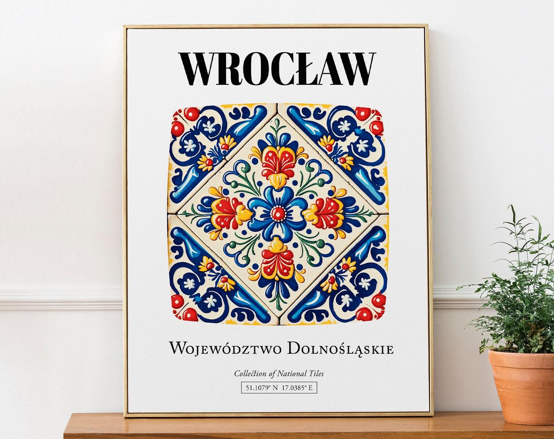 Wroclaw Wojewodztwo Dolnoslaskie Tile Pattern Art Print