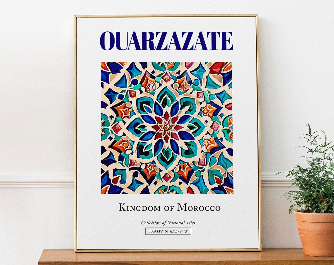Ouarzazate Morocco Traditional Tile Art Print