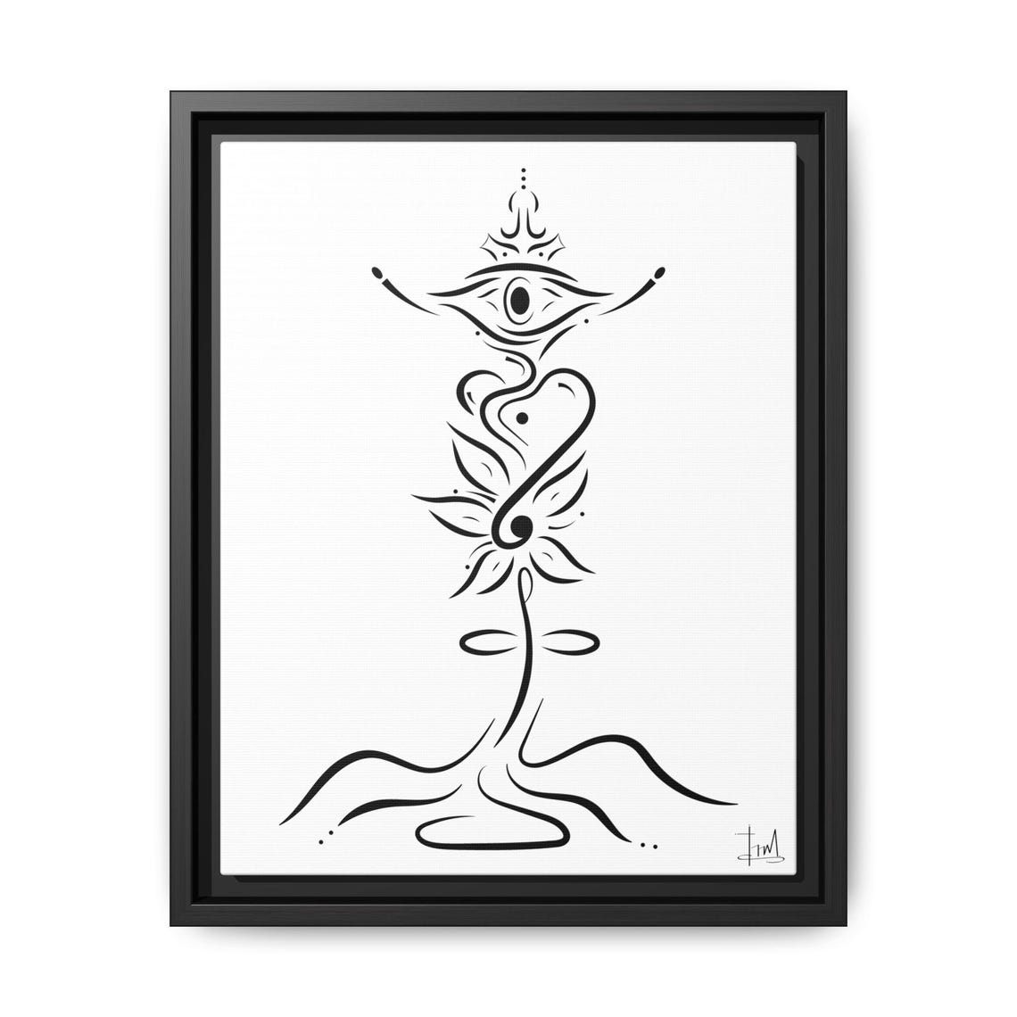 Chakra Wall Art Line Drawing, Minimalist Decor
