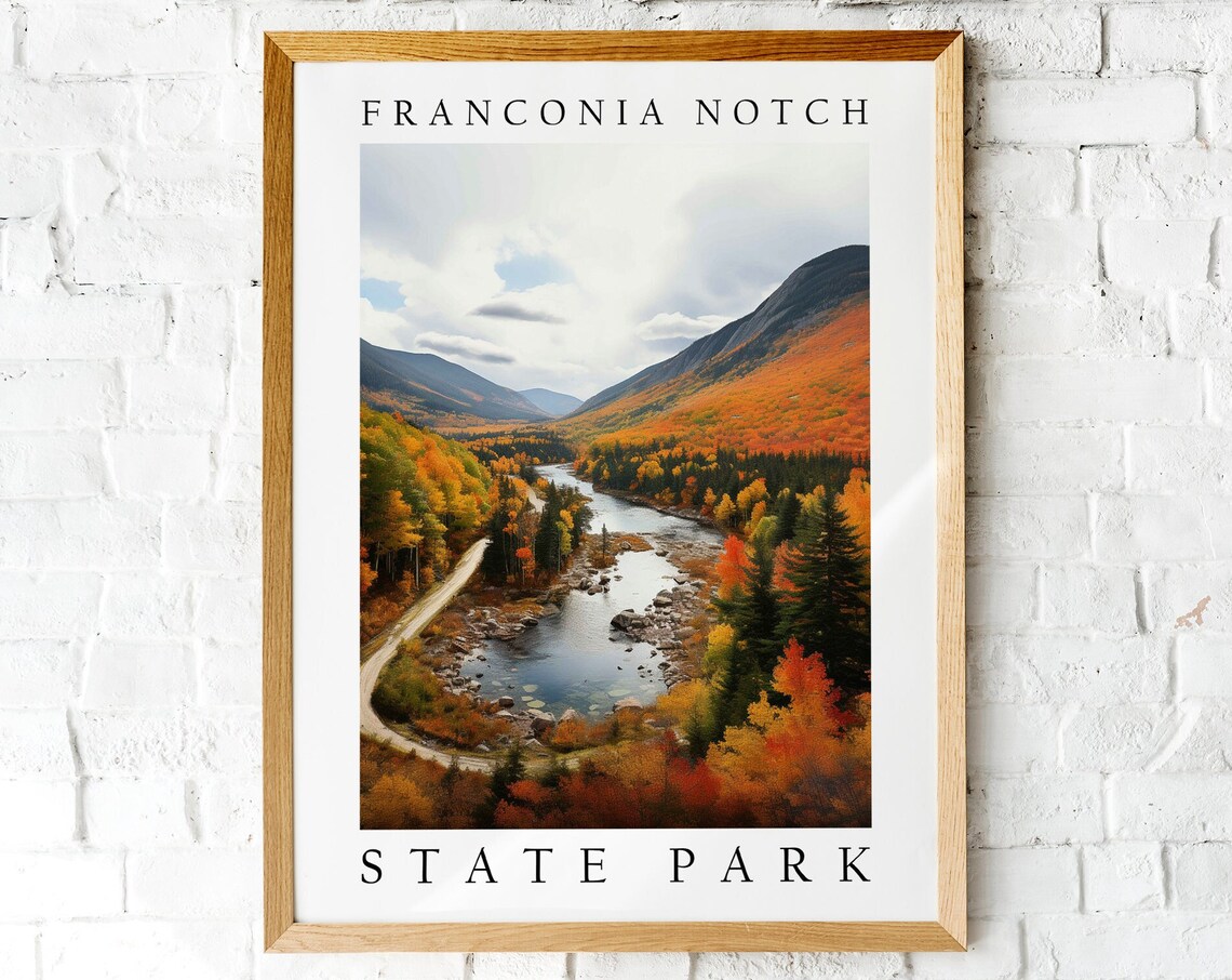 Franconia Notch State Park Travel Poster Print